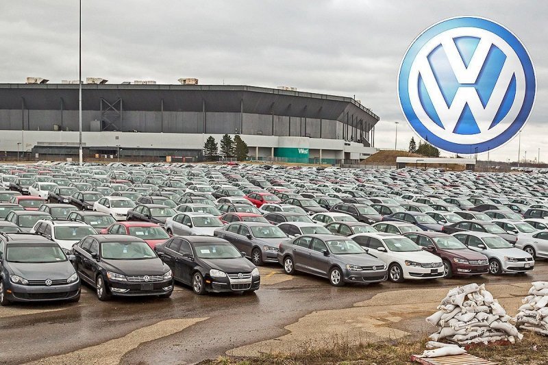 Кладбище новых Volkswagen в американской пустыне