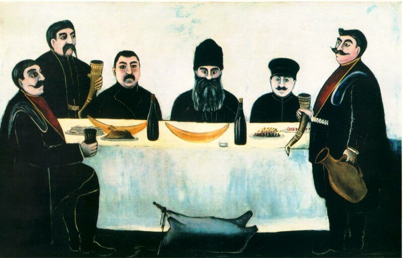 Грузия - традиционное грузинское застолье супра, а  еще в Грузии охраняется  изготовление аджики