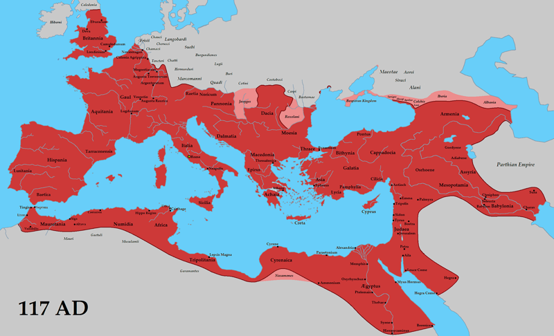 25. Римская империя, 117 год