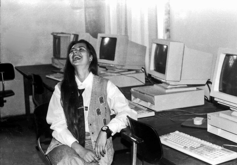 В компьютерном зале, 1995 год. 