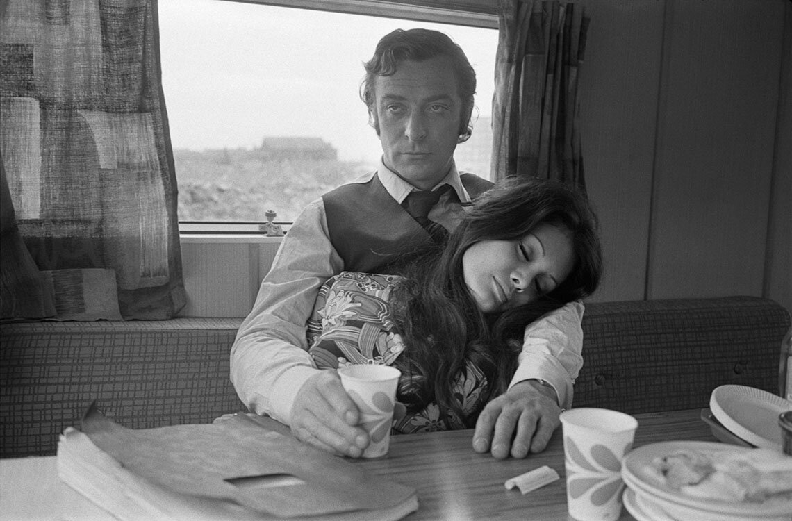 Michael Caine and Geraldine Moffat, 1970.