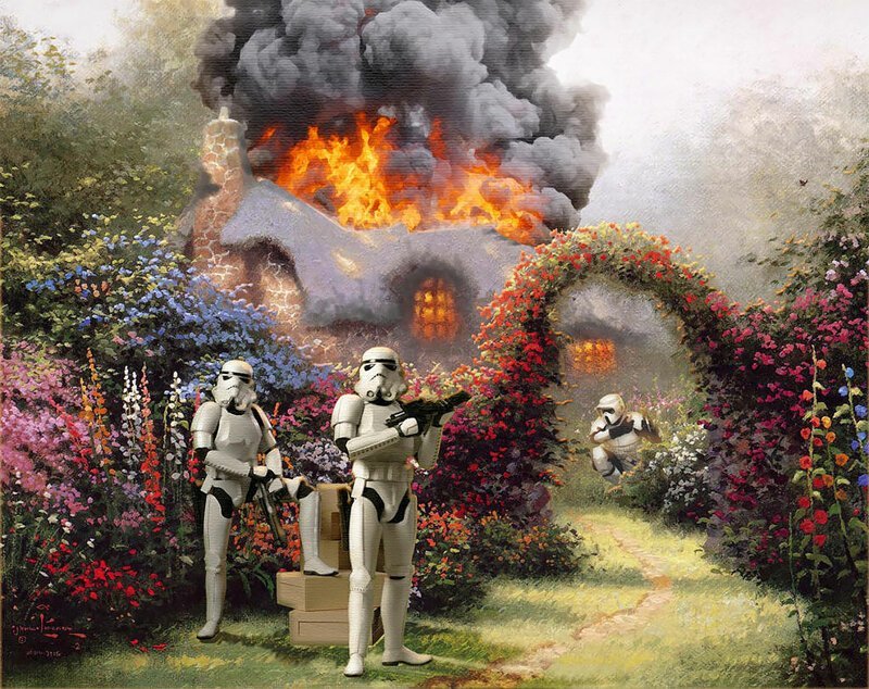 Персонажи "Звездных войн" в картинах Томаса Кинкейда