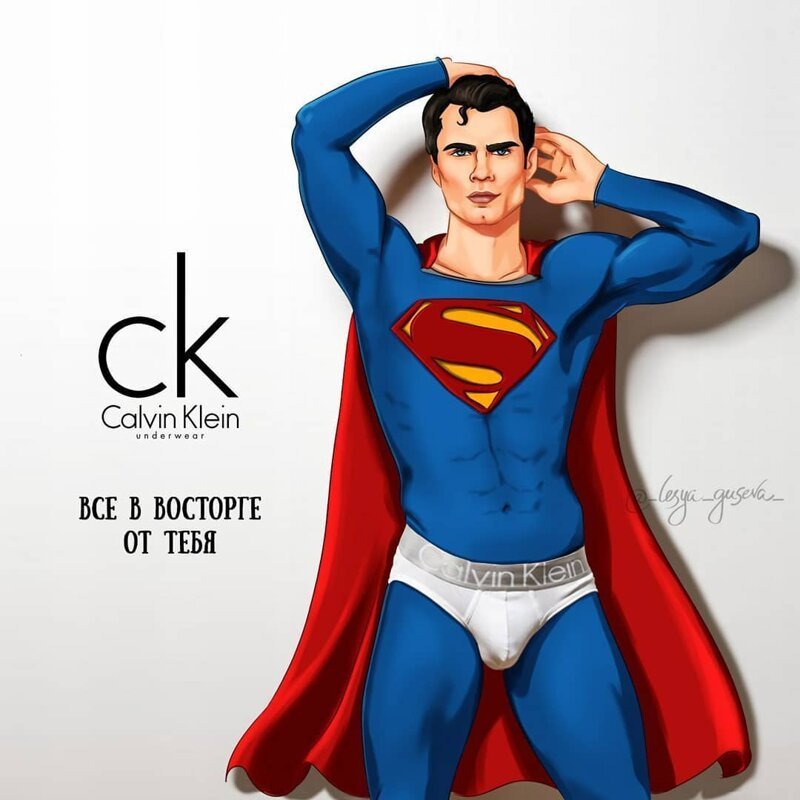 1. Супермен и трусы Calvin Klein
