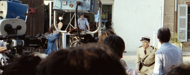 Луи де Фюнес на съёмках комедии "Жандарм и инопланетяне", 1978 год