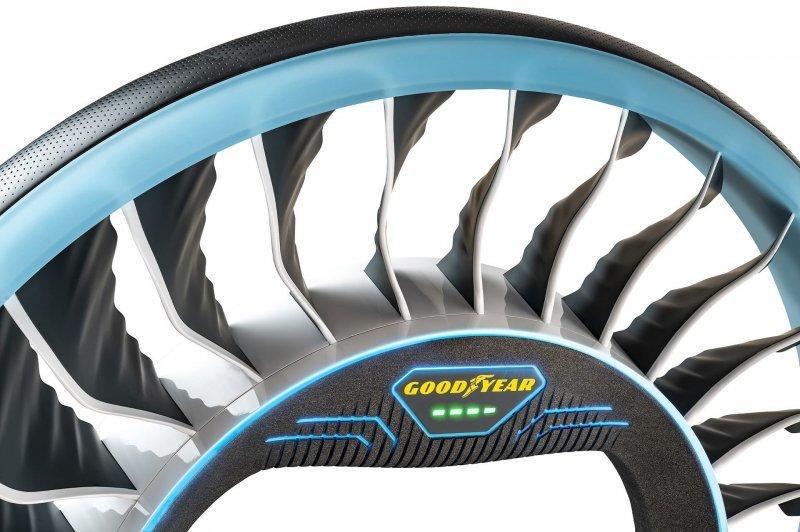 Goodyear удивляет: светящиеся шины и покрышки для летающих машин