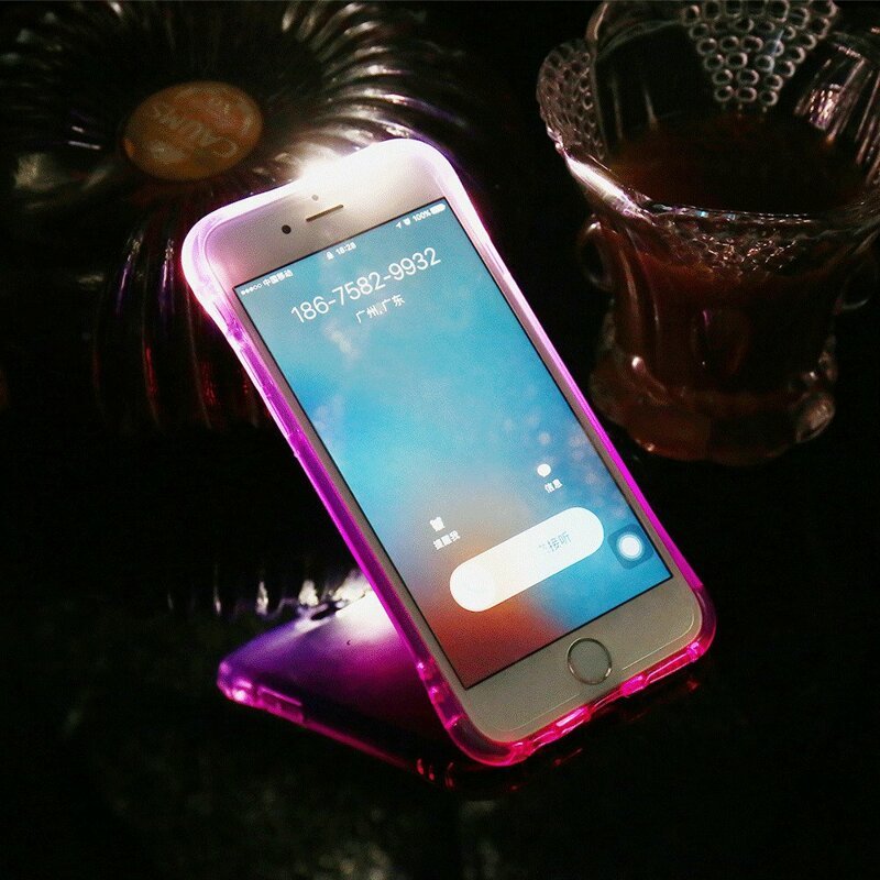 Светодиодный противоударный чехол для iPhone 6 6s 7 8 Plus с Aliexpress