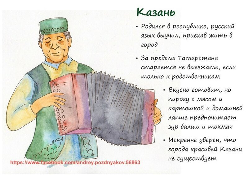 Художница из Новосибирска представила, как выглядят типичные жители городов России