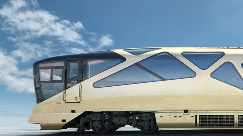 Двухэтажный поезд с панорамными стеклами