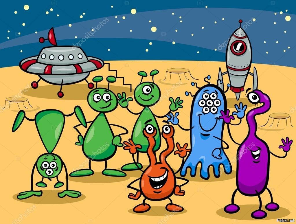 Веселый инопланетянин для детей