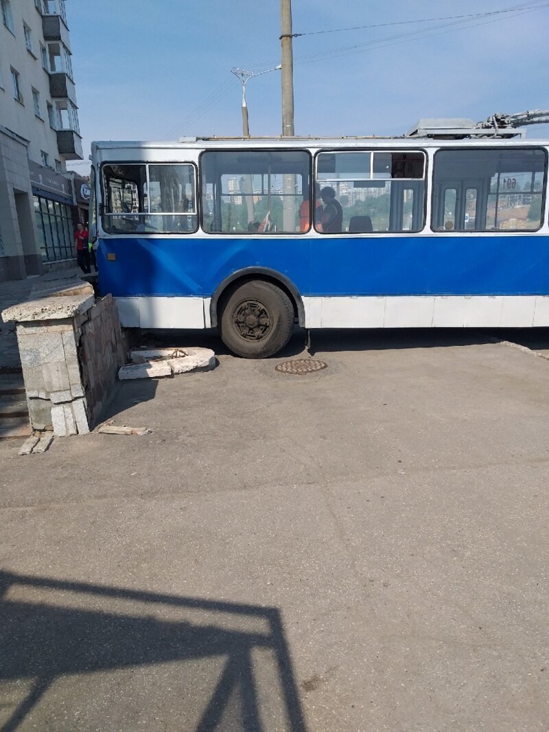 Троллейбус без тормозов в Чебоксарах