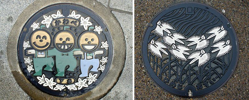 Как выглядят крышки канализационных люков в Японии