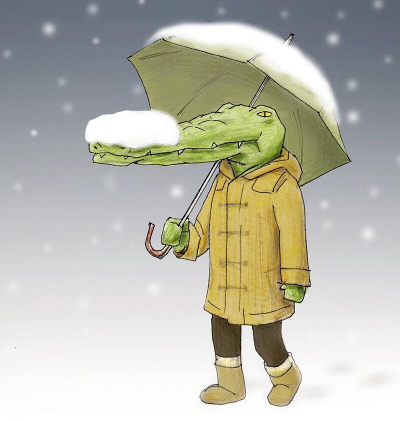 15. Крокодил под зонтом