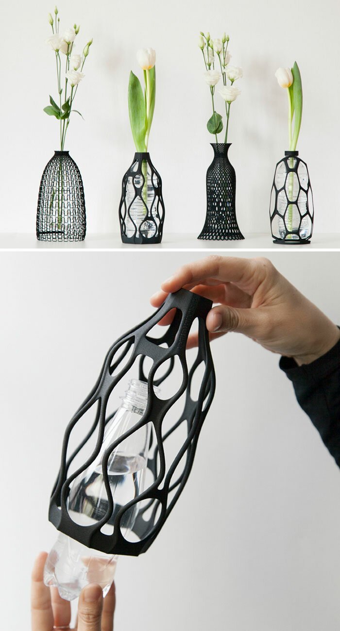 Напечатанные в 3D вазы дарят вторую жизнь пластиковым бутылкам