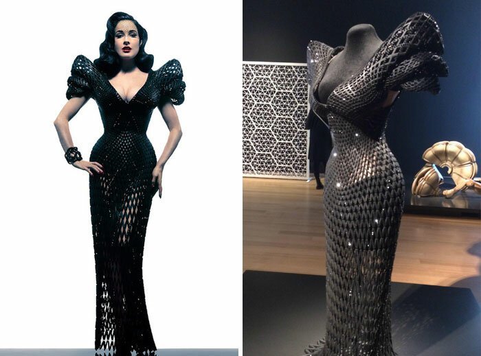 Звезда бурлеска Дита фон Тиз вышла на публику в платье, напечатанном в 3D