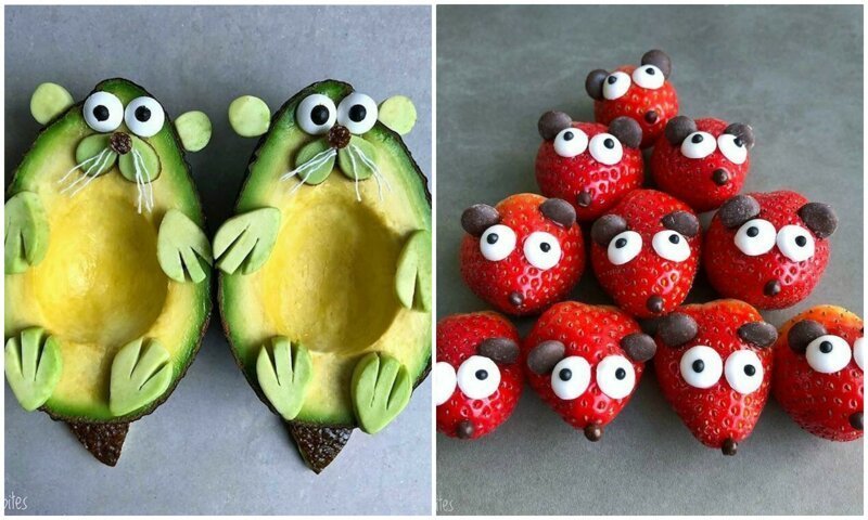 Чудесные персонажи из фруктов: таких милашек и съесть жалко