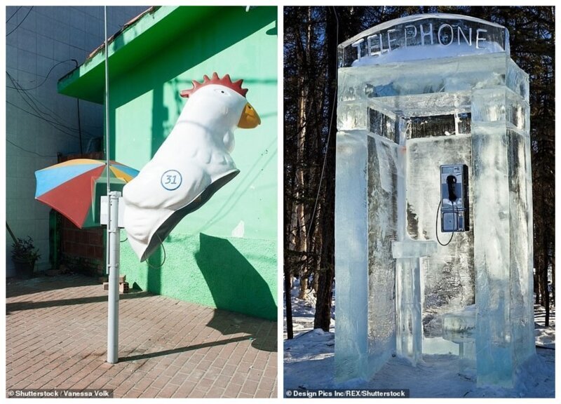 Будка-курица (Бразилия). Будка изо льда для чемпионата мира по ледовому искусству 2011 года (Фэрбенкс, Аляска, США)