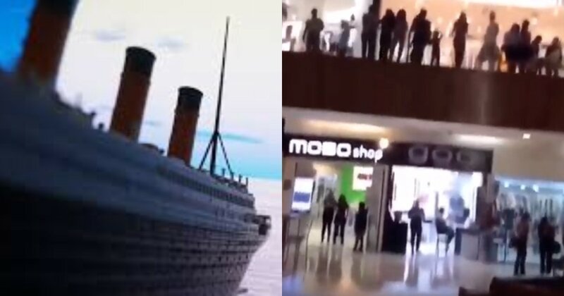 "Не волнуйтесь, просто мы тонем!": музыканты исполнили тему из "Титаника" в затопленном ТЦ