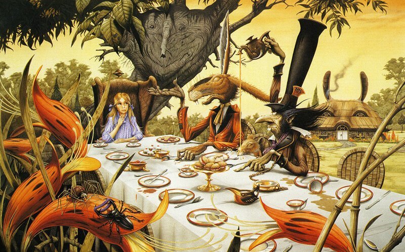 Причудливые иллюстрации к "Алисе в стране чудес","Властелину колец" и рок-альбомам от Родни Мэттьюза