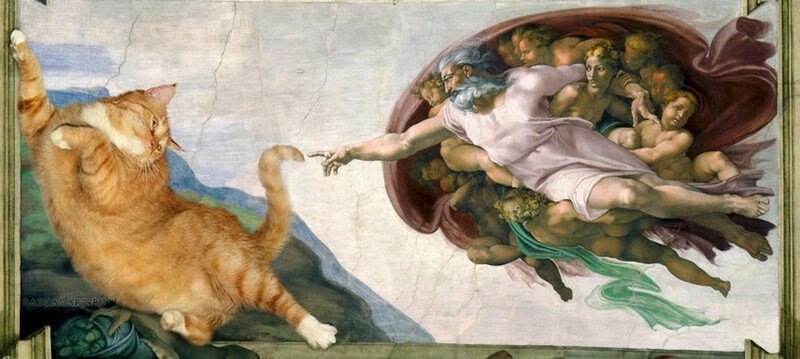 Котики и классическая живопись