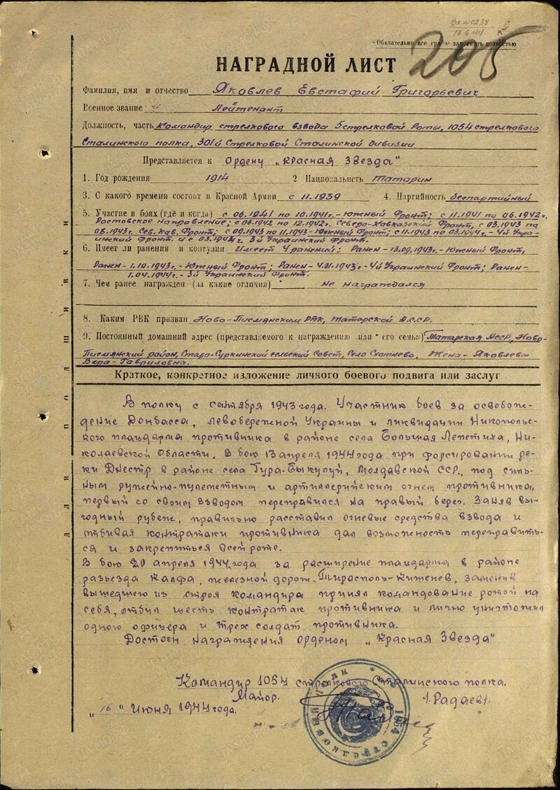 Герои Советского Союза. Евстафий Григорьевич Яковлев