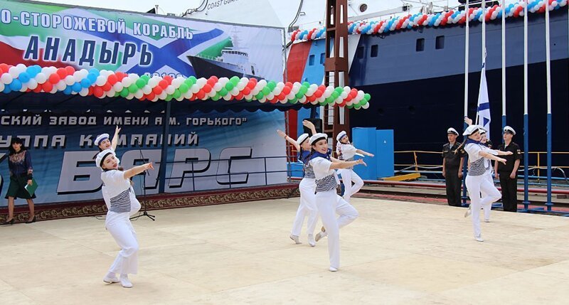 14 июня в Зеленодольске спущен на воду пограничный корабль «Анадырь» проекта 22100 «Океан»