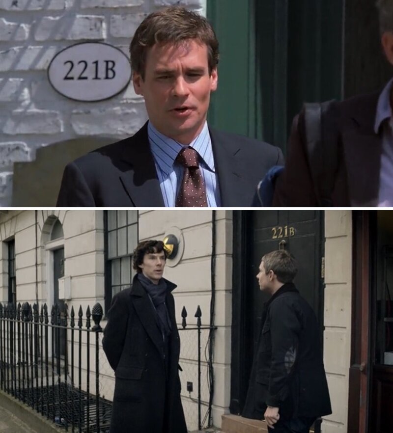 В сериале "Доктор Хаус" номер дома 221B, такой же как в книге "Шерлок Холмс" и в одноименном сериале