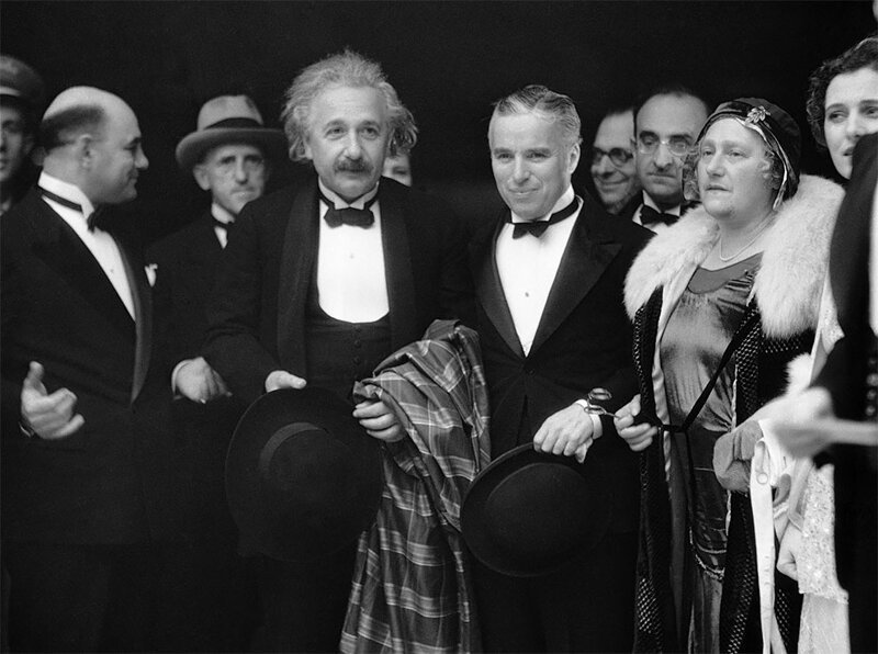 Альберт Эйнштейн и Чарли Чаплин, 1931 год.