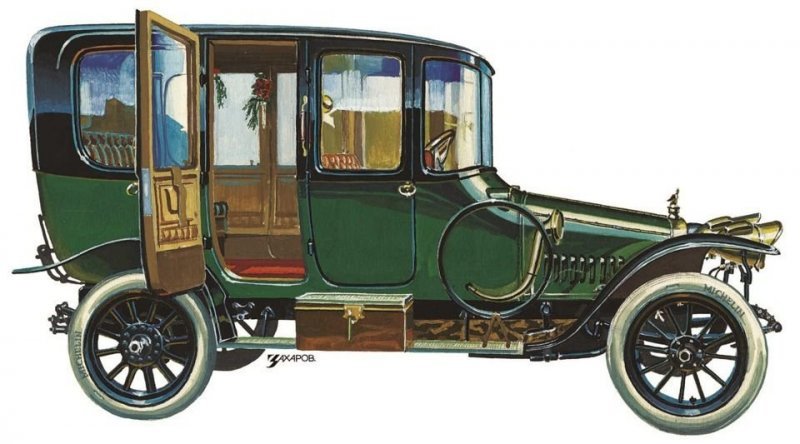 Руссо-Балт С24-40 – топовая модель линейки Русско-Балтийского завода 1913 года. 40 л.с., 70 км/ч и 26 см клиренса. Ого-го!