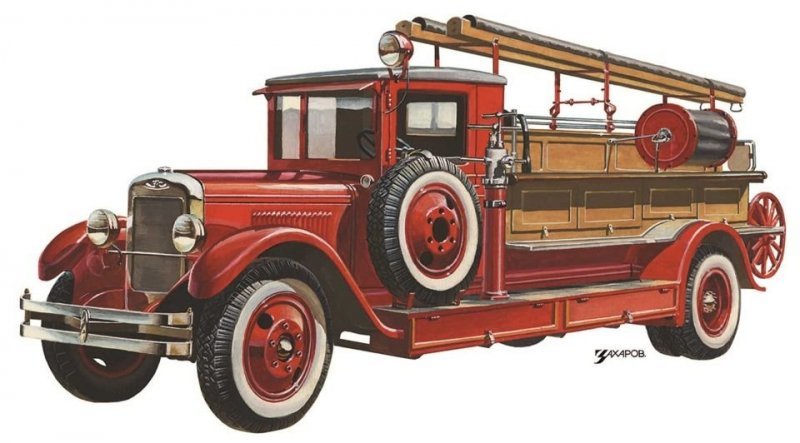 Пожарная машина ПМЗ-1 на удлиненном шасси ЗИС-11. 73 лошади, центробежный насос, красный цвет и колеса с уайтуоллами – ну разве не красота?