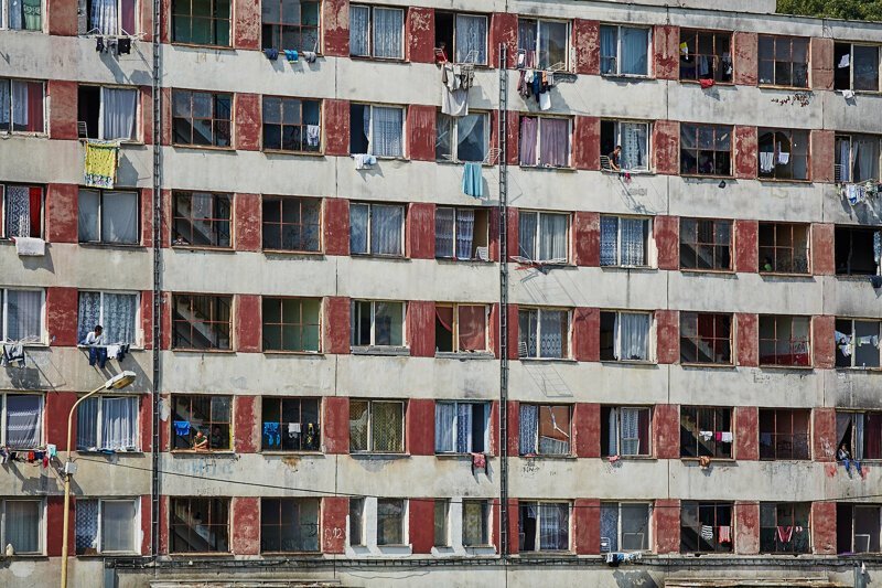 Цыганский район Луник IX в городе Кошице, Словакия