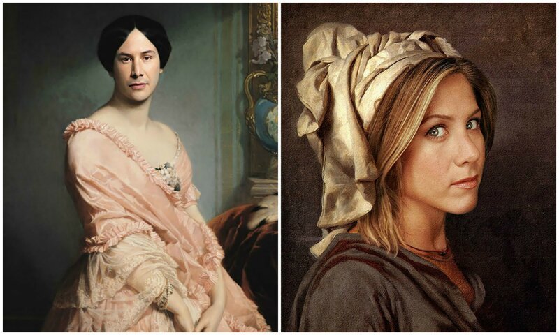 Современное искусство оно такое: классические портреты с лицами знаменитостей