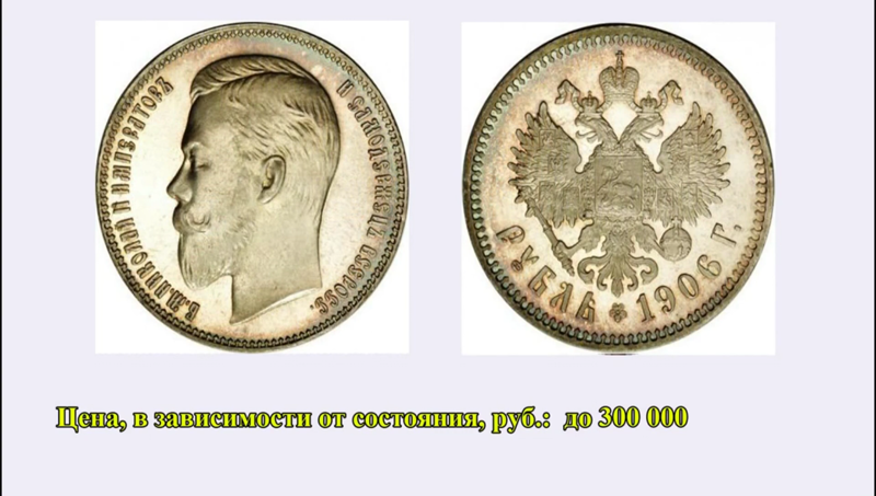 1 рубль 1906 года