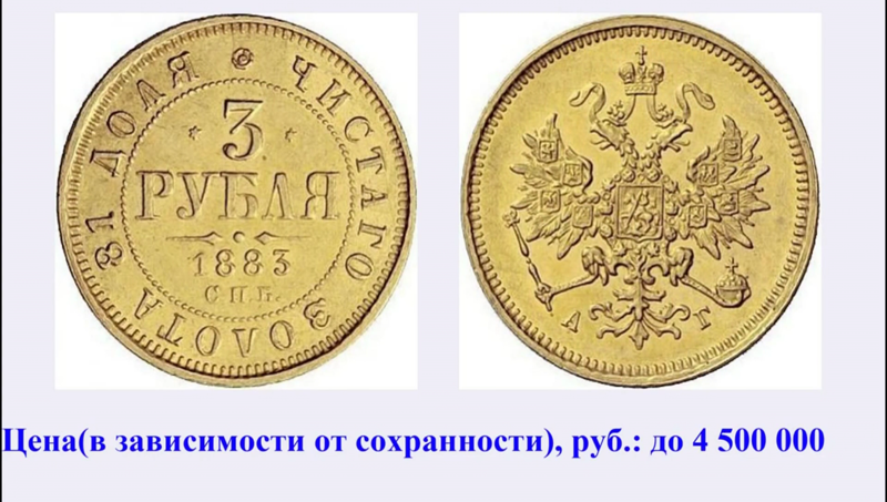 3 рубля 1882 года СПБ-АГ