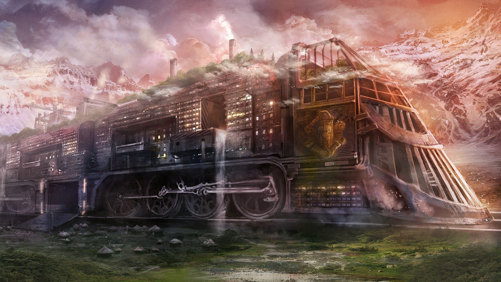 Steampunk Art железная дорога