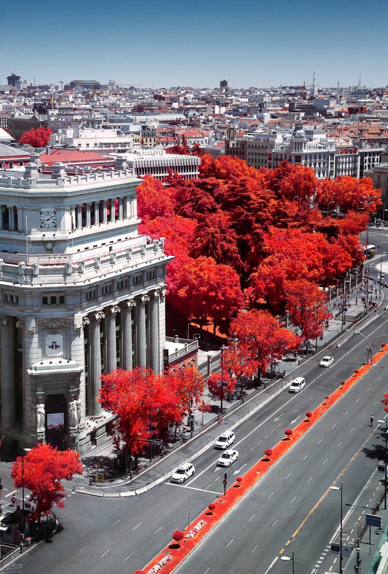 Красота Мадрида в инфракрасном свете