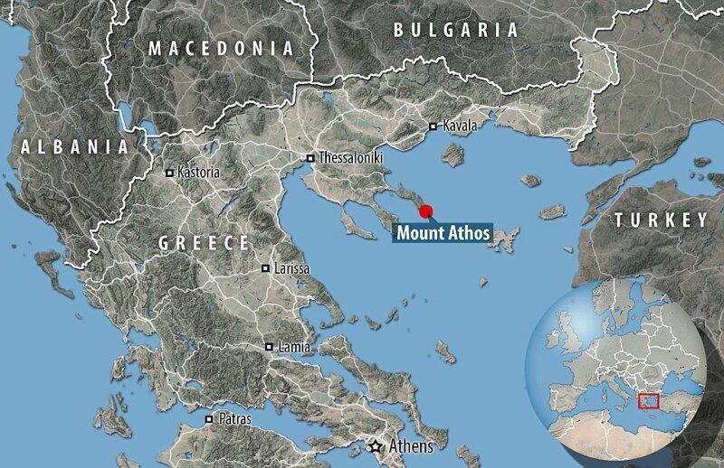 Гора Афон в Греции – место, куда не ступает нога женщины