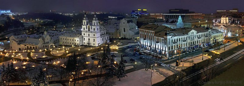 Панорамный вид на «Верхний город» – исторический центр Минска
