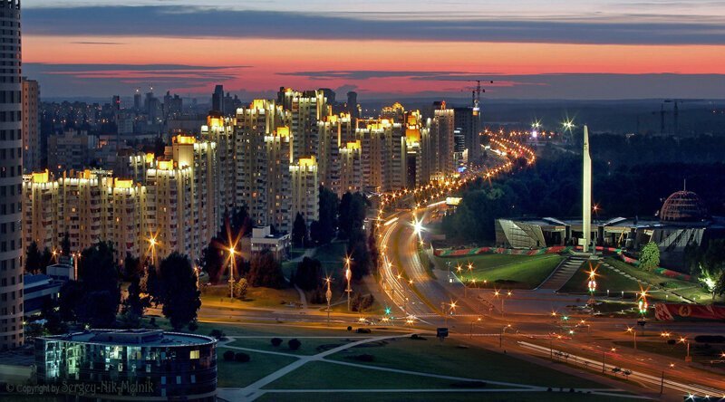 Симфония вечернего города в Минске