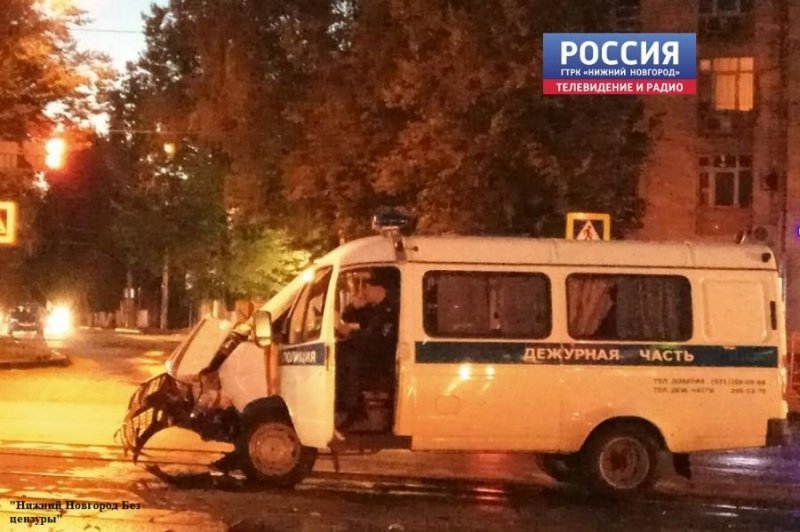 ДТП с участием полицейского автомобиля в центре Нижнего Новгорода