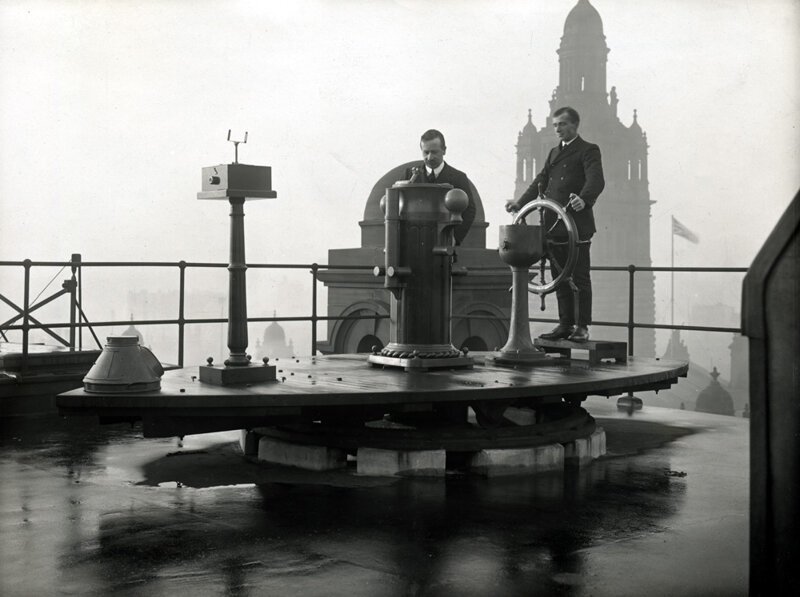 Тренажер для судоводителей на крыше Королевского научно–технологический колледжа. 1913 год, Глазго.