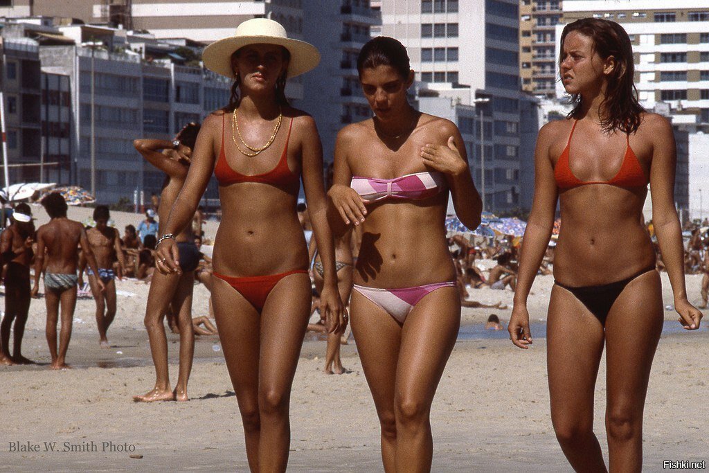 Пляж в Рио-де-Жанейро в 1978 году