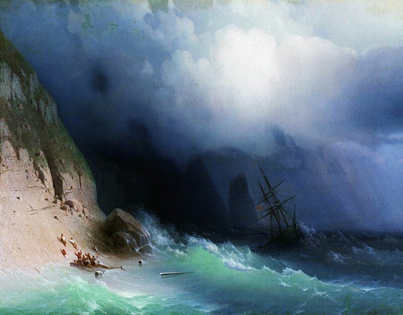 Гипнотизирующие полупрозрачные волны бушующего моря в картинах Ивана Айвазовского
