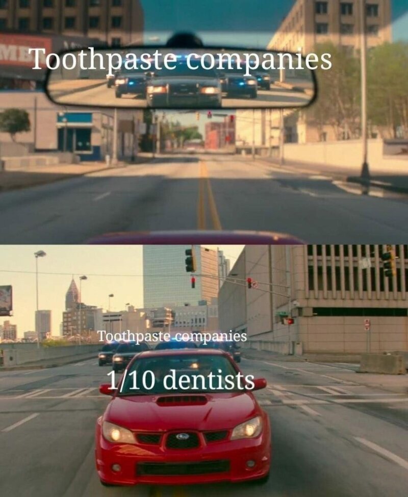 Производители зубной пасты -> 1 из 10 стоматологов