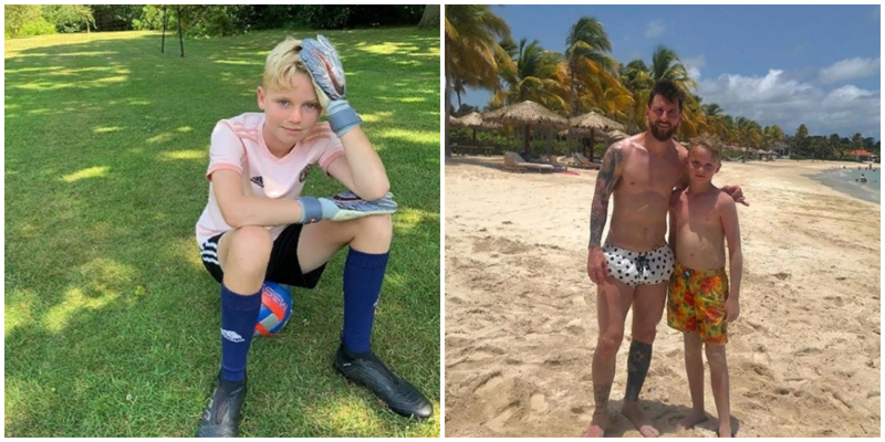 Месси сыграл в футбол  с одиноким мальчиком на пляже