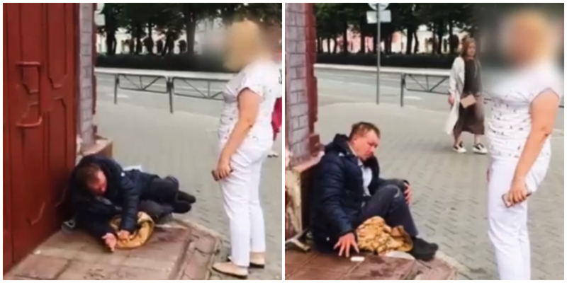 В Перми работница Росреестра пыталась пинками прогнать бездомного
