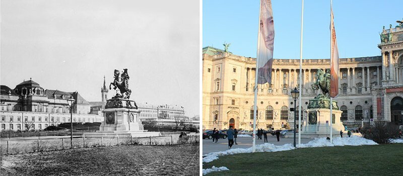 8. Хельденплац, 1880 г. и 2015 г.