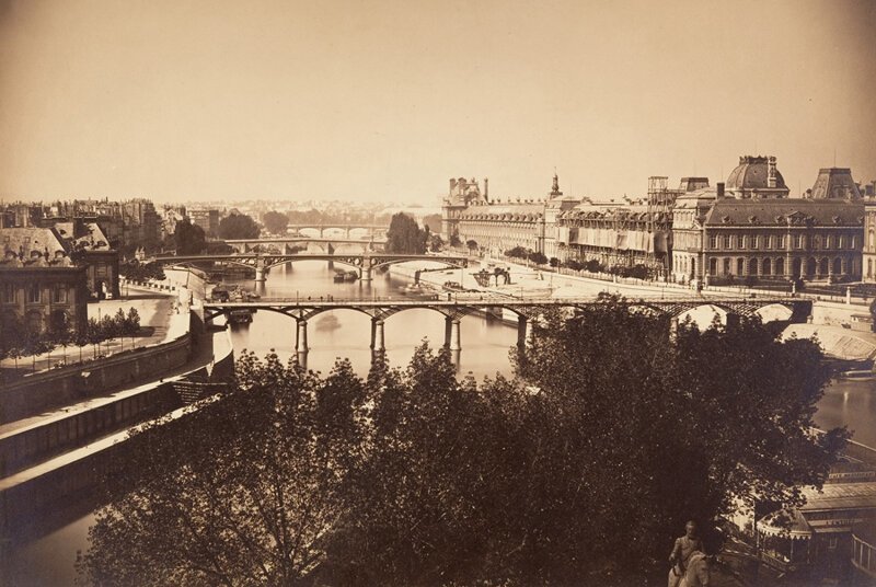 28. Еще один вид на реку Сена в Париже (с площади дю Верт-Галант), 1857