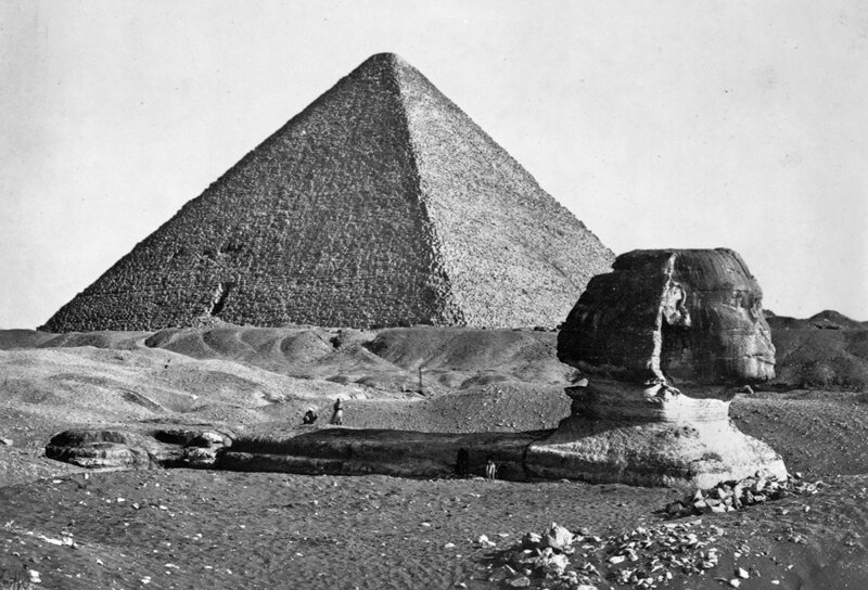 29. Пирамида Хеопса и Сфинкс в Гизе, Египет, 1857