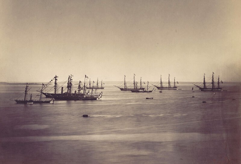 24. Французско-английский флот в гавани Шербур-Котантена, Франция, август 1858