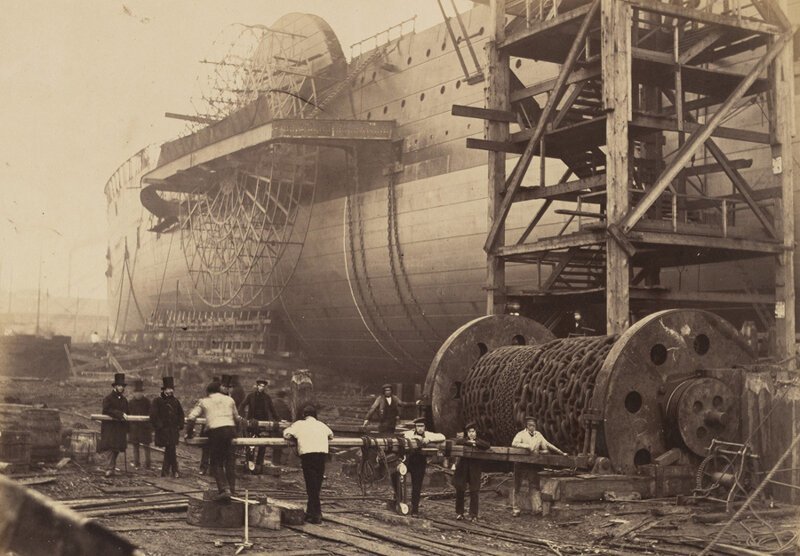 8. Строительство корабля "Грейт Истерн". Район Миллуолл, Лондон, 1857